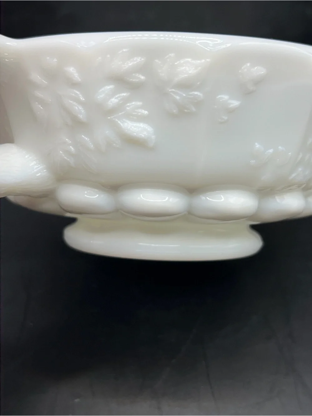 Westmoreland Milk Glass Candle Stick Holders Paneled Grapes Pattern 5.25”